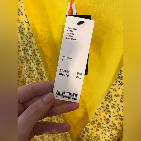 Floral Yellow Wrap Around Floor Length Dress - Picture 6 of 8